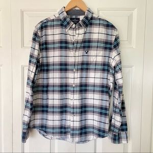 American Eagle madras button down - Classic Fit